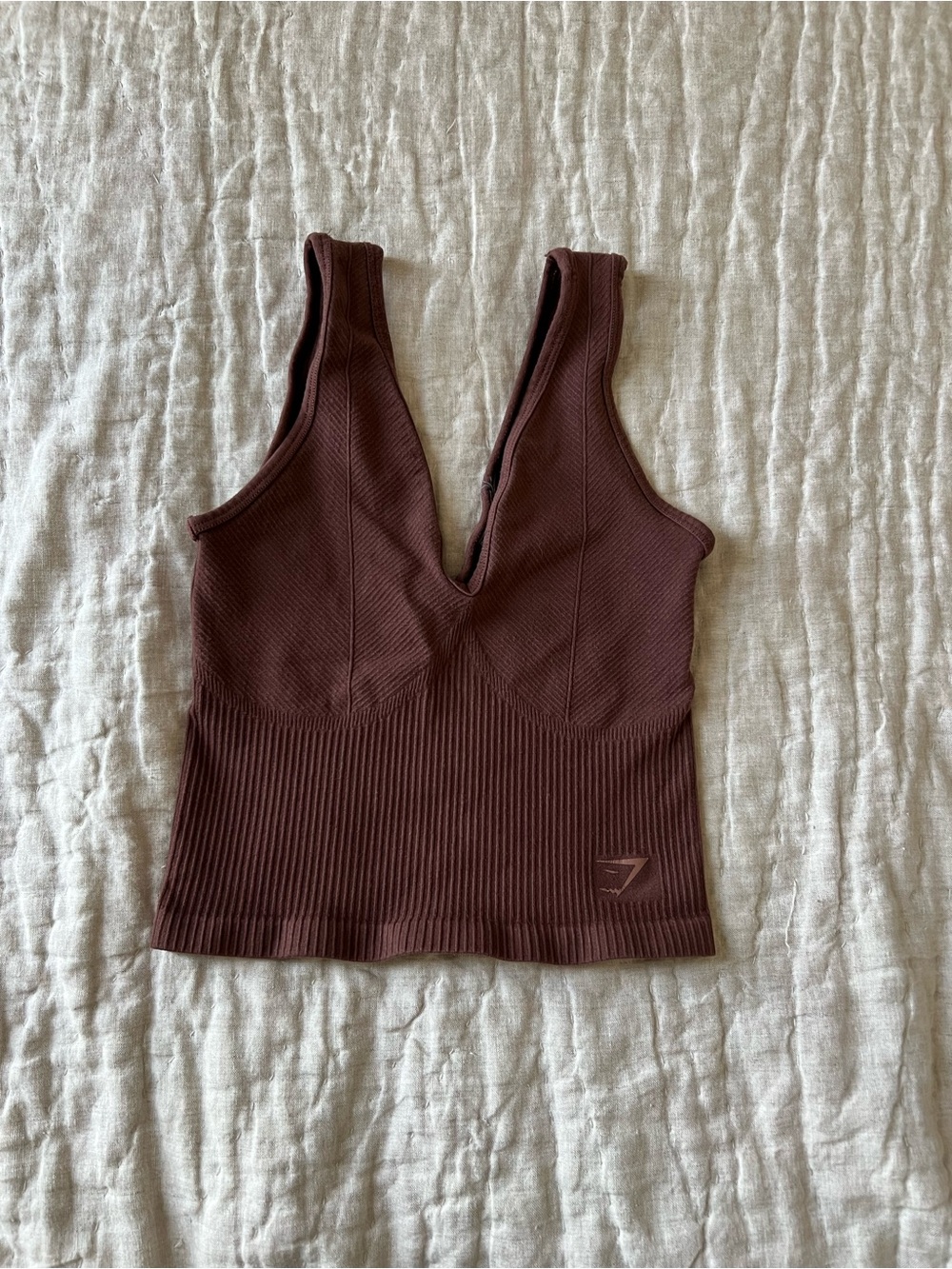 Gymshark Ribbed V-Neck Seamless Crop Top